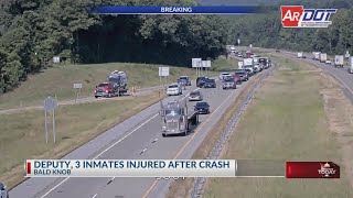 White County deputy several inmates injured in crash on Highway 67 in Bald Knob [upl. by Aiveneg]