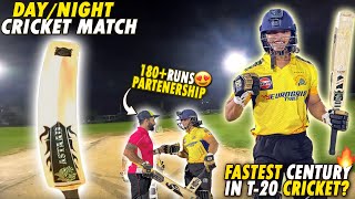 FASTEST CENTURY IN T20 CRICKET MATCH😍  WEARING CSK JERSEY FOR THE FIRST TIME🔥 DAY NIGHT T20 MATCH [upl. by Nageem]