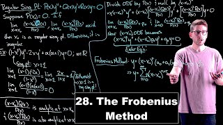 The Frobenius Method  Ordinary Differential Equations  Lecture 28 [upl. by Teeniv]