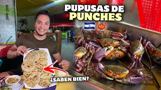 Probando las FAMOSAS pupusas de PUNCHE en El Salvador 🇸🇻🦀 [upl. by Isabelita451]