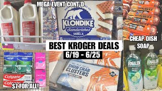 BEST KROGER DEALS  KROGER MEGA EVENT CONT’D  EASY GROCERY amp HOUSEHOLD DEALS  619  625 [upl. by Alat]