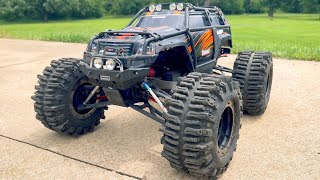 BRUSHLESS Traxxas Summit BASH on HUGE MUDSLINGER TIRES [upl. by Ainar]