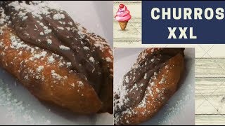 RECETTE DE CHURROS XXL FOURRE AU NUTELLA☺☺☺ [upl. by Meehan849]