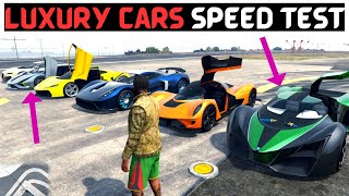 gta v LUXURY CARS speed test [upl. by Sailesh]