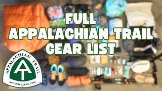 Full Appalachian Trail Gear List second time thruhiker [upl. by Ahsille]