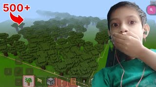 i plant a 500 ok sapling tree in Minecraft [upl. by Elleinwad]