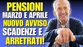 PENSIONI MARZO PAGAMENTINOVITA APRILESCADENZEARRETRATI [upl. by Yllor]