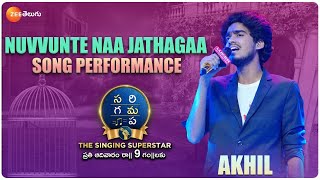 Akhil  Nuvvunte Naa Jathagaa Full song Performance  SaReGaMaPa  The Singing Superstar  ZeeTelugu [upl. by Nialb]