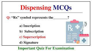 Compounding And Dispensing Multiple Choice Questions  Prescription Mcq [upl. by Claudetta]