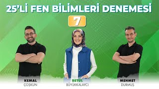 345 YAYINCILIK TYT 25Lİ FEN BİLİMLERİ DENEMESİ  7 [upl. by Noeled995]