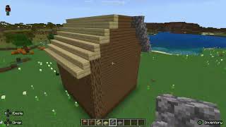 Minecraft How To Build A Simple Oak House 2 Easy Tutorial Part 2 Roof Construction [upl. by Ettelorahc69]