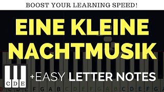 eine kleine nachtmusik  easy letter notes for piano  ☻ [upl. by Harehs]