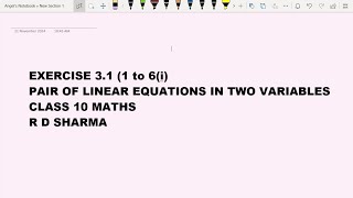 Ex 31 part 1 Class 10 RD Sharma Maths [upl. by Yriek]