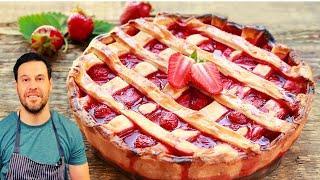 How To Make Strawberry Rhubarb Pie From Scratch [upl. by Bogoch]