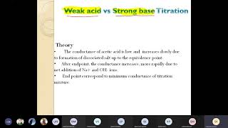 Conductometric titration I weak acid CH₃COOH versus strong base NaOH titration [upl. by Inilahs]