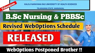 KNRUHS BSC NURSING Revised WebOptions Schedule RELEASED [upl. by Yennep]