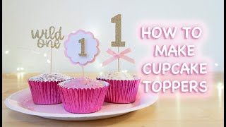 How To Make Cupcake Toppers With CRICUT  Jtru Designs [upl. by Cottle]