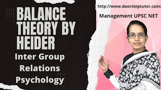 Balance Theory by Heider Inter Group Relations Psychology  Management UPSC NET [upl. by Aurore967]