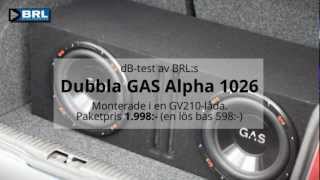 dBtest av dubbla GAS ALPHA 1026 [upl. by Ilehs]