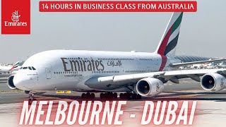 From Australia in Business Class  Melbourne to Dubai  Emirates Business Class  A380  Trip Report [upl. by Vasilek348]