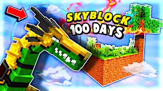 We Spent 100 Days in Dragon Skyblock [upl. by Ahsaelat]