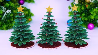 Christmas Tree Making from Glitter Foam🎄DIY Christmas Craft 2023🎅Manualidades [upl. by Greggs279]