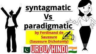 syntagmatic Vs paradigmatic by Ferdinand de Saussure Bs Logical Learning [upl. by Ecinaj]