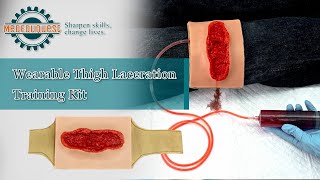 Wearable Thigh Laceration Hemostasis Training Kit [upl. by Ellehcan]