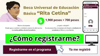 ¡Regístrate exitosamente BECA UNIVERSAL DE EDUCACIÓN BÁSICA quotRITA CETINAquot videotutorial 2024 [upl. by Irrak884]