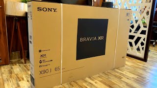 Sony X90J 4K TV Detailed Review with Local Dimming amp Brightness Test  Sony X90J Unboxing [upl. by Lorna]