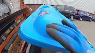 Recycling waste collection in a dustcartgarbage truck in London [upl. by Ayenet]