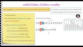 Lernvideonatürliche Zahlen runden Rundungsregeln [upl. by Aziza]