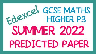 EDEXCEL GCSE Maths  Practice Paper 1H [upl. by Adnahsal]