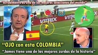 FASCINADOS PERIODISTAS ESPAÑOLES SE RINDEN ante COLOMBIA Y JAMES  COLOMBIA vs ARGENTINA 21 HOY [upl. by Neyuq]