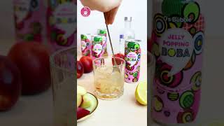 【Os Bubble】Lychee Oolong Popping Boba with Aloe Vera drink cocktail sodapoppingbobaosbubbletea [upl. by Cathrin]