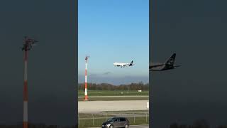 Lufthansa A320 airlines foryou planespotting views aviation avgeek landing fyp airport [upl. by Aihsyla221]