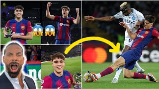 😱😱 Barcelonas new weapon PAU CUBARSÍ immense performance vs Napoli HIGHLIGHTS  UCL R16 [upl. by Anivid488]