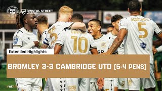 Extended Highlights Bromley 33 Cambridge United 54 Pens [upl. by Ertha]