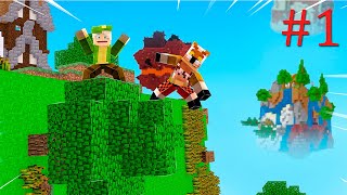 PASAMOS MINECRAFT pero CON BIOMAS FLOTANTES 1  CUBEWORLD Fargan y Willyrex [upl. by Esile]