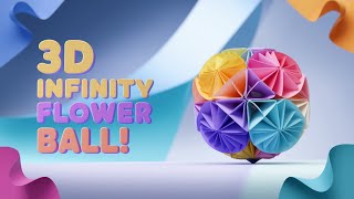 How to Make an Origami 3D Infinity Flower Ball  Fun amp Easy Craft for Kids  KOBO KIDZ [upl. by Adalbert677]