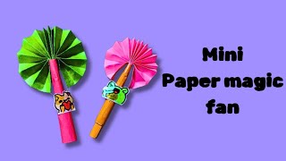 How To Make Mini Paper Magic Fan  Diy Paper Fan Making at Home  Abida DIY and Craft [upl. by Sedinoel]