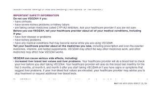 VEOZAH™ fezolinetant Important Safety Information [upl. by Aynotak]