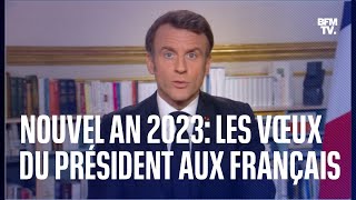 Les vœux aux Français d’Emmanuel Macron pour l’année 2023 [upl. by Aisitel779]