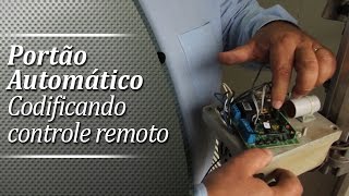 Portões automáticos  Como codificar controle remoto de um portão automático basculante  SP [upl. by Ainel]