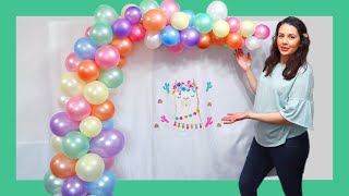 Como hacer un arco de globos organico facil y sin base  Decoracion con globos [upl. by Yanel144]