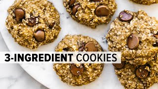 BANANA OATMEAL COOKIES  just 3 ingredients [upl. by Idnim]