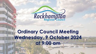 Council Meeting Wednesday 9 October 2024 at 900am [upl. by Mraz]