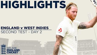 Day 2 Highlights  Stokes Hits Huge 176 As England Pass 450  England v West Indies 2nd Test 2020 [upl. by Siaht]