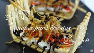 Canapes para Fiestas 1  Canapes Originales  Canapes faciles y baratos  Recetas de Cocina [upl. by Kristi89]