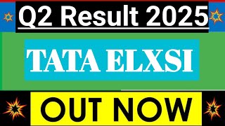 Tata Elexsi Q2 Financial Result 2025  Tata Elexsi Q2 Result [upl. by Ametaf925]